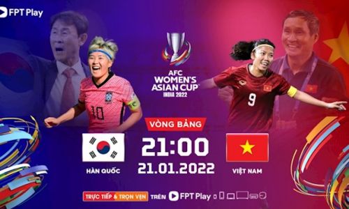 Link xem trực tiếp Nữ Hàn Quốc vs Nữ Việt Nam 21h00 ngày 21/1 Asian Cup