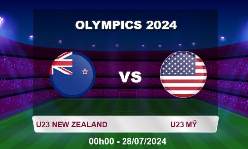 Soi kèo U23 New Zealand vs U23 Mỹ, 00h00 – 28/07/2024